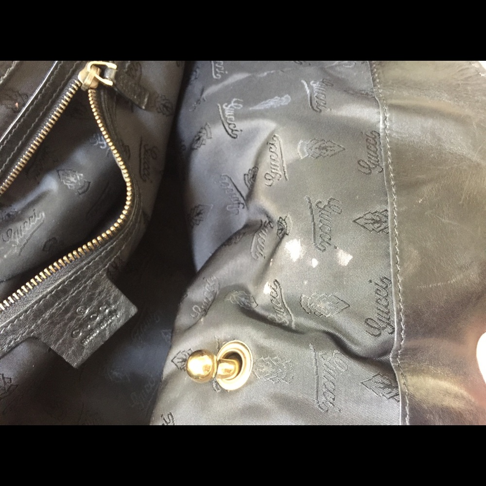 Gucci leather suede large Babouska Tote bag - Picture 6 of 6